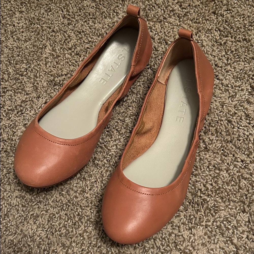 NEW 1.STATE Women's Brown Leather Flats